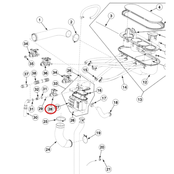 Electroválvula entrada 2 vías 180º 4