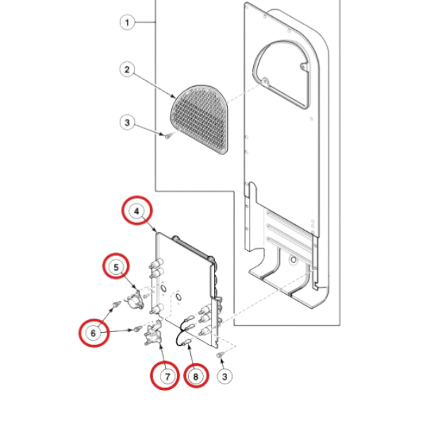 Resistencia monofásica semis incluye termostato y fusible térmico 4