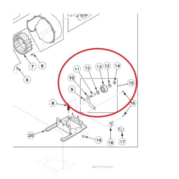 Polea tensora secadora semi industrial 4