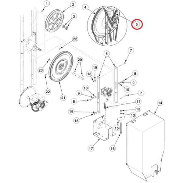 Correa Poly V 45 secadora 4