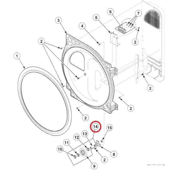 Kit ruedas apoyo secadora semi industrial 4