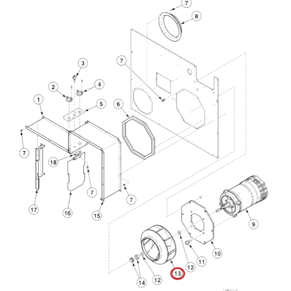Turbina secadora T45/55 Speed Queen / Ipso – 70302201 Premium 5