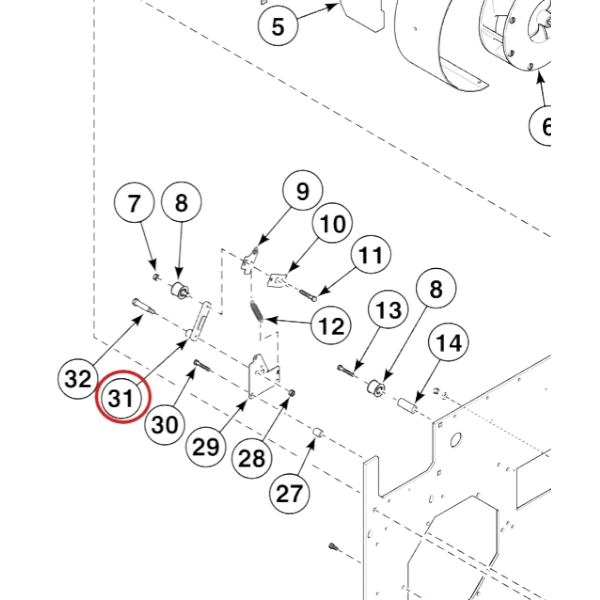 Brazo tensor secadora – Speed Queen / IPSO (70653801) 4