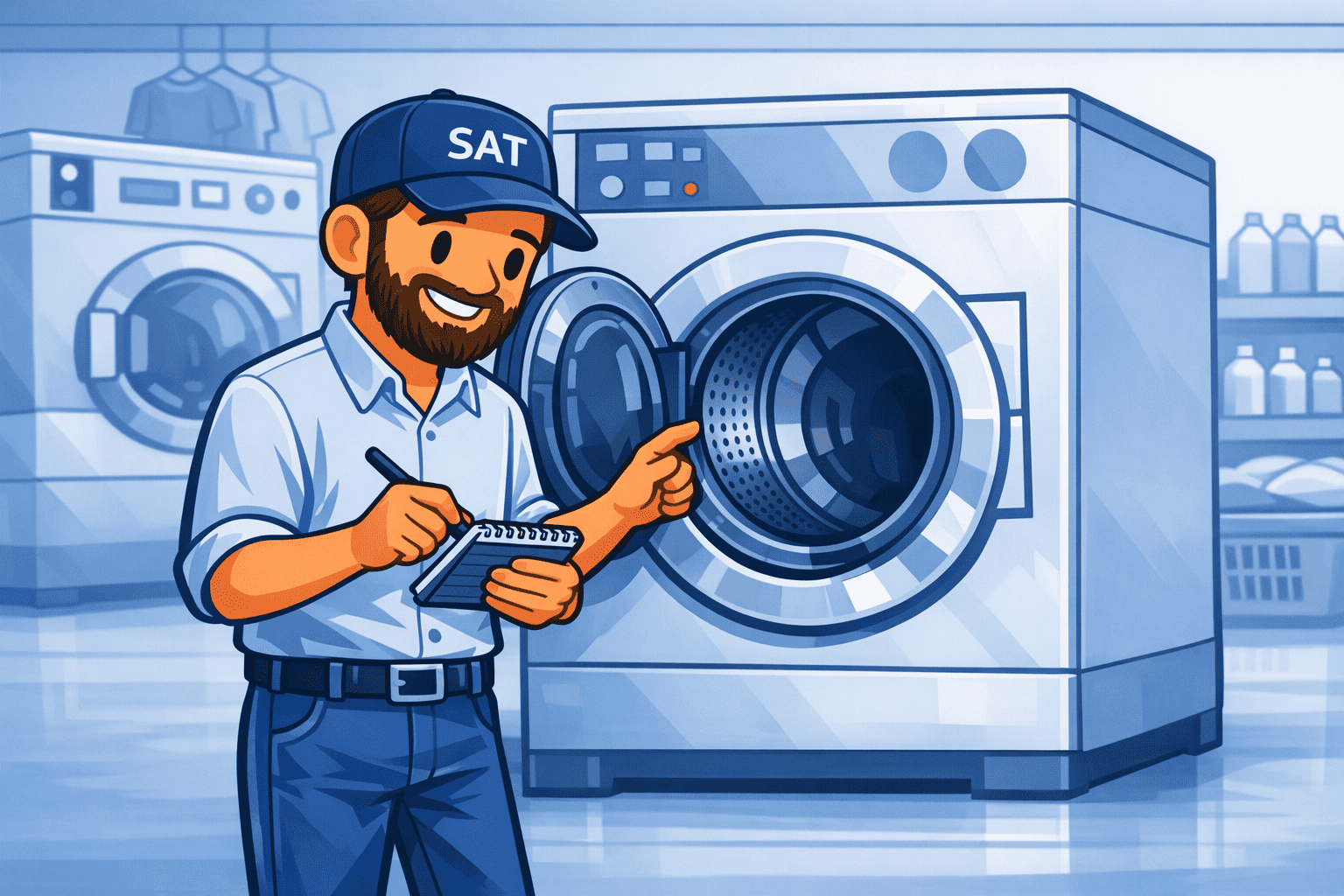 Checklist de mantenimiento preventivo para lavadora industrial